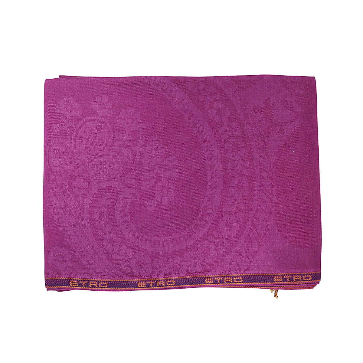 Etro Logo Tape Fringed Scarf
