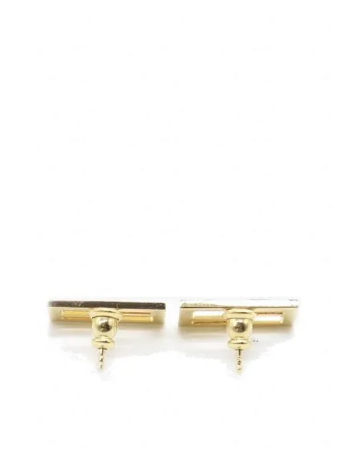 Fendi FF Logo Plaque Earrings