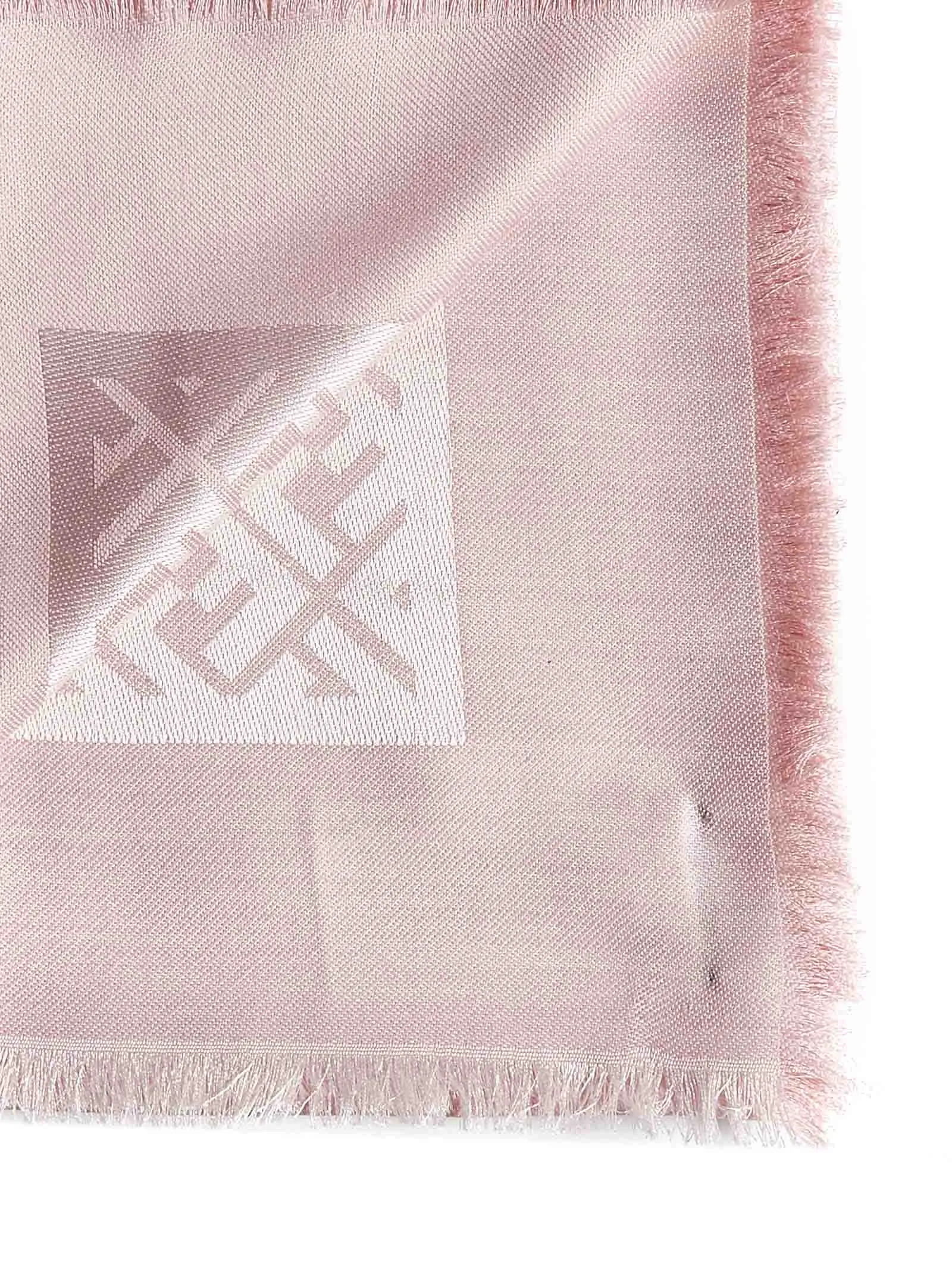 Fendi FF Logo Printed Fringe Detailed Scarf