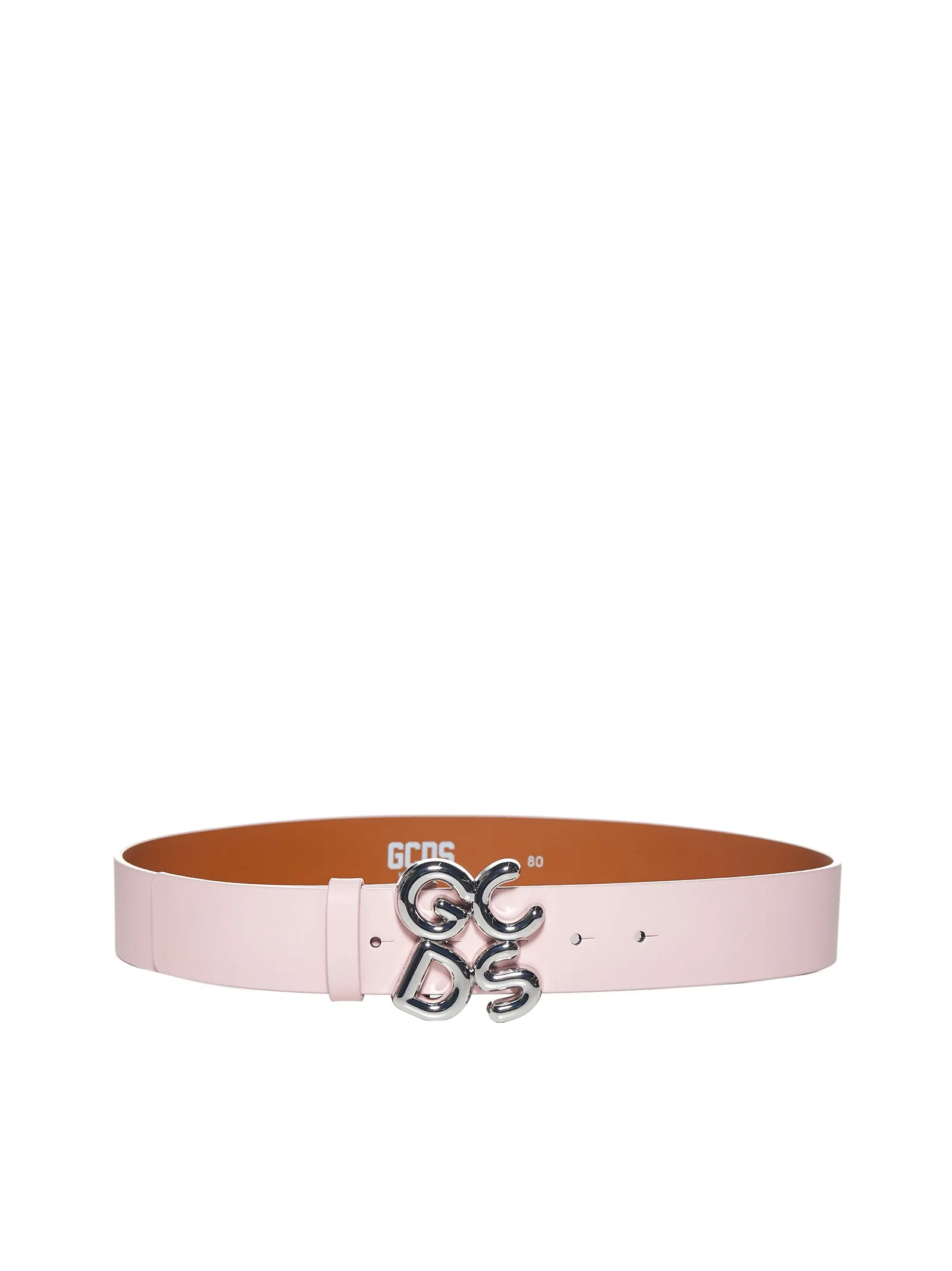 GCDS Andy Logo Plaque Buckle Belt