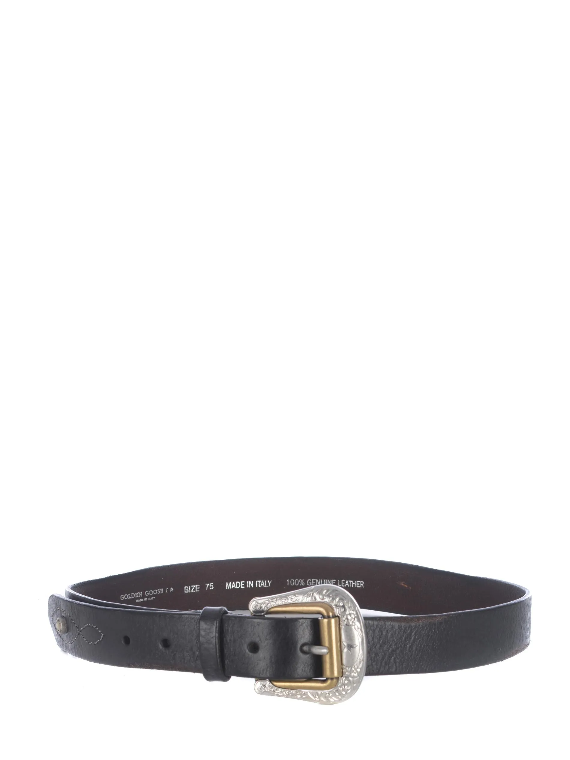 Golden Goose Deluxe Brand Embossed Buckle Belt