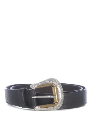 Golden Goose Deluxe Brand Embossed Buckle Belt