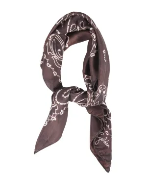 Golden Goose Deluxe Brand Paisley Print Distressed Effect Scarf