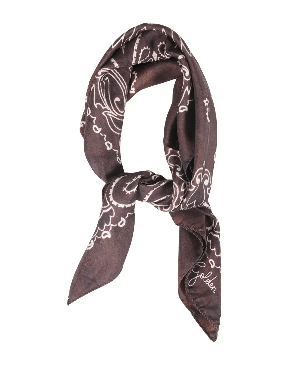 Golden Goose Deluxe Brand Paisley Print Distressed Effect Scarf