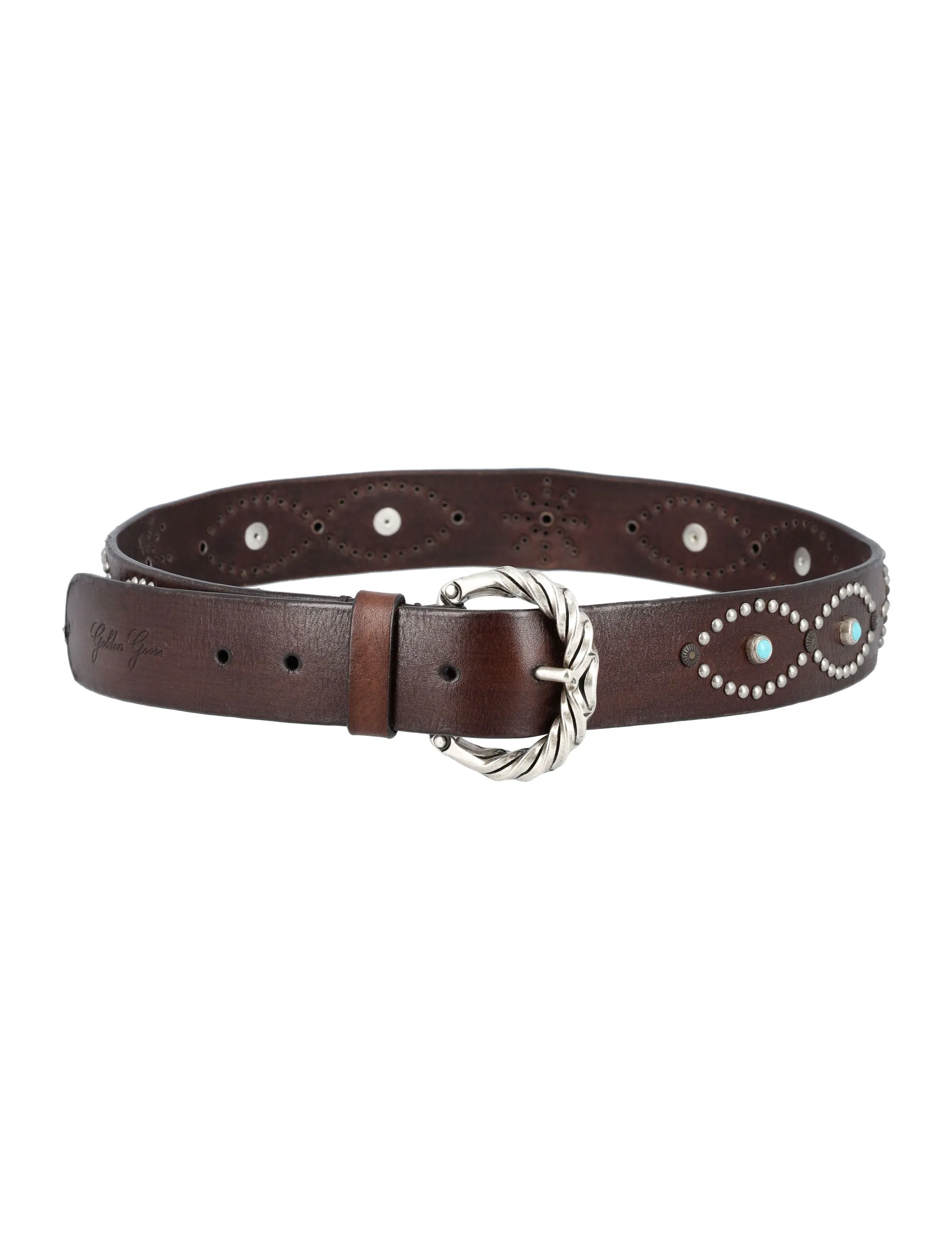 Golden Goose Deluxe Brand Stud Embellished Buckle Belt