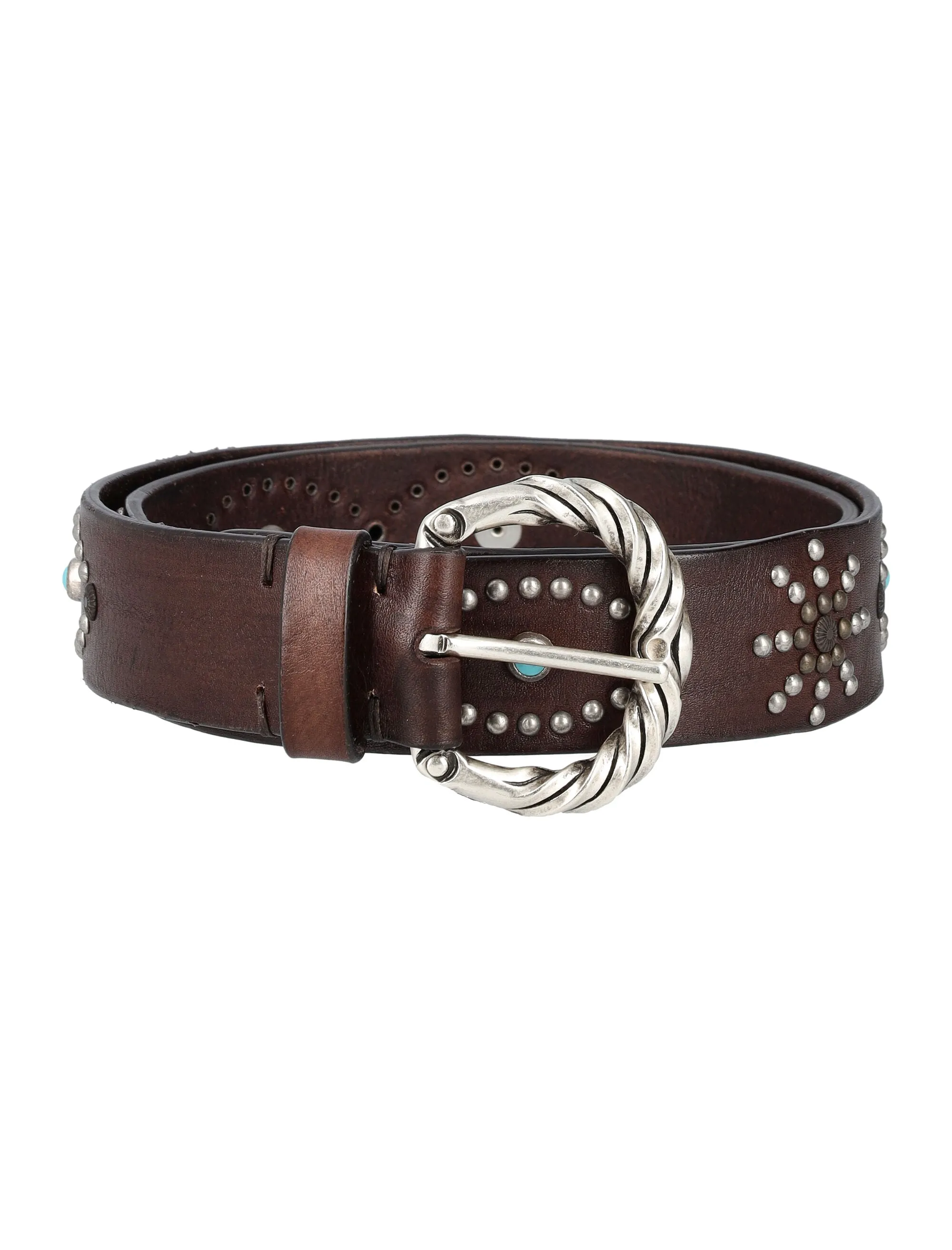 Golden Goose Deluxe Brand Stud Embellished Buckle Belt