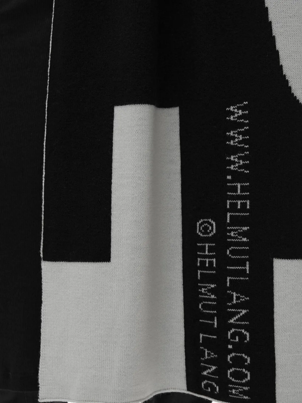 Helmut Lang Logo Intarsia Scarf