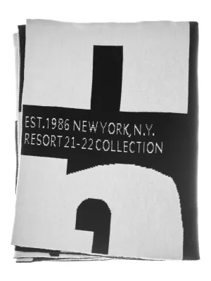 Helmut Lang Logo Intarsia Scarf