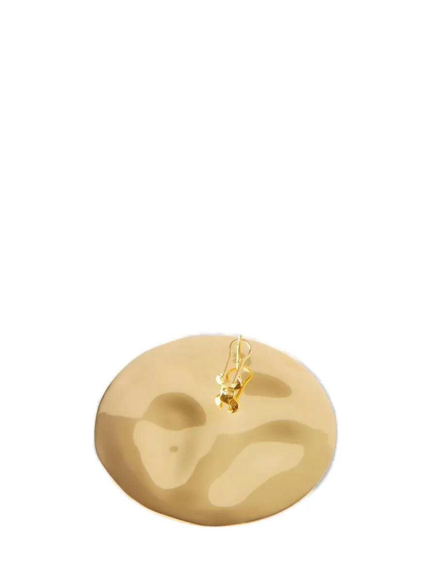 Jil Sander Handcrafted Logo Engraved Earrings