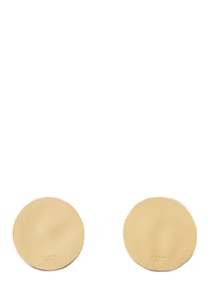 Jil Sander Handcrafted Logo Engraved Earrings