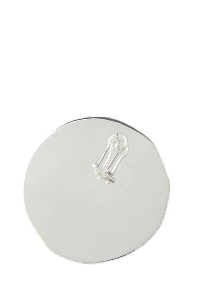 Jil Sander Logo-Engraved Oversized Earrings