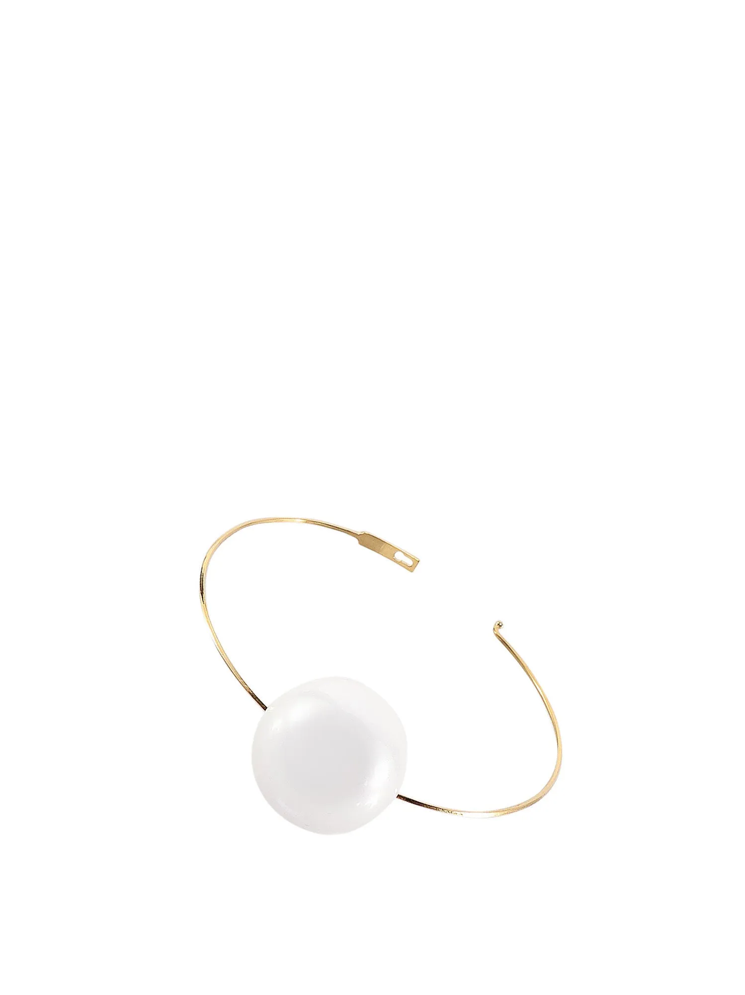 Jil Sander Pearl-Detailed Large Hoop Earrings