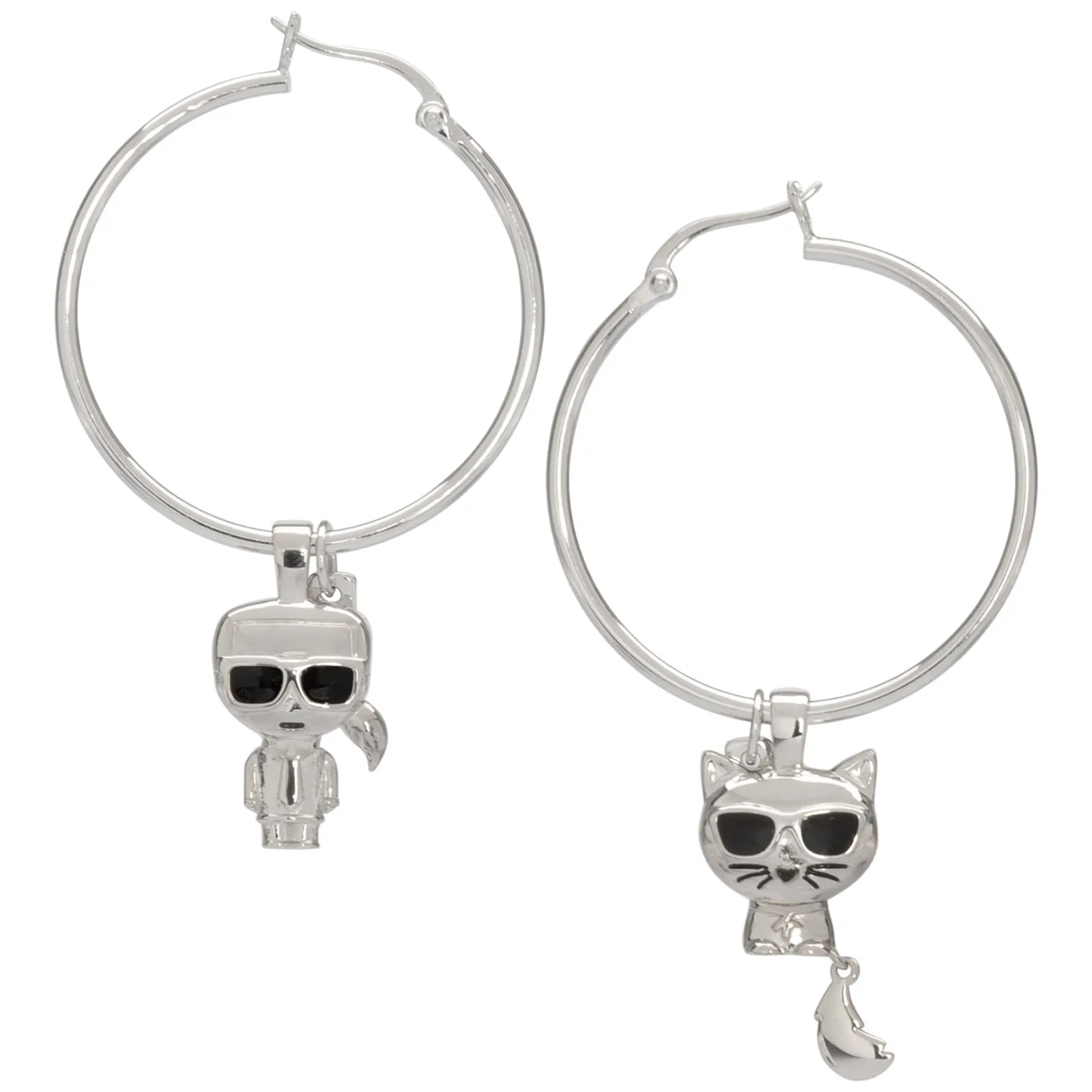 Karl Lagerfeld K/Ikonik Large Hoop Earrings