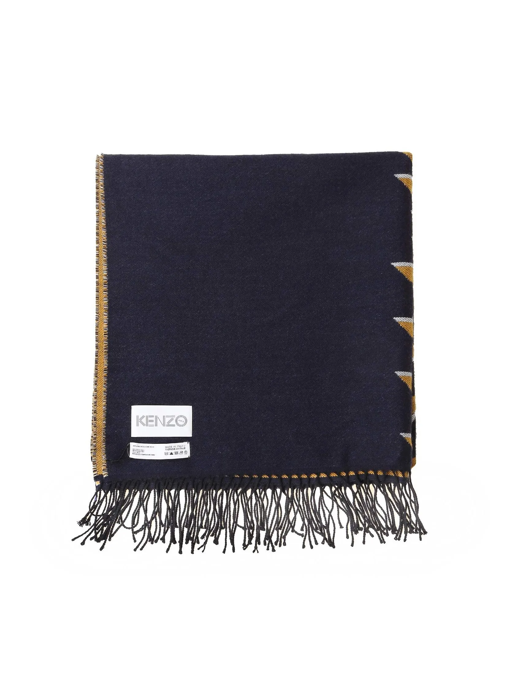 Kenzo Printed Fringed Scarf