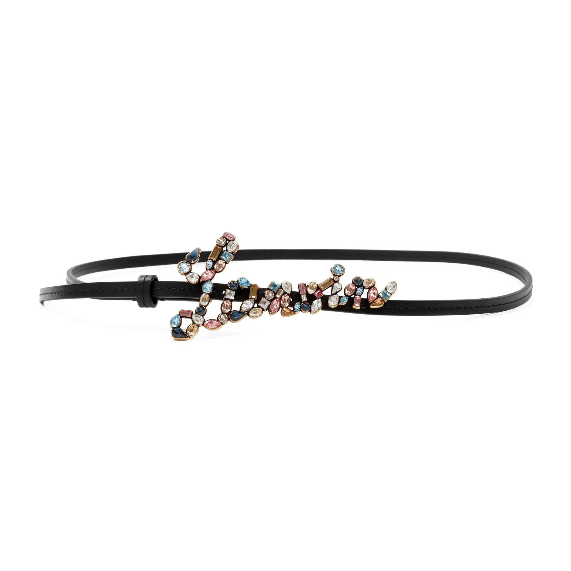 Lanvin Jewelled Logo Detailed Belt