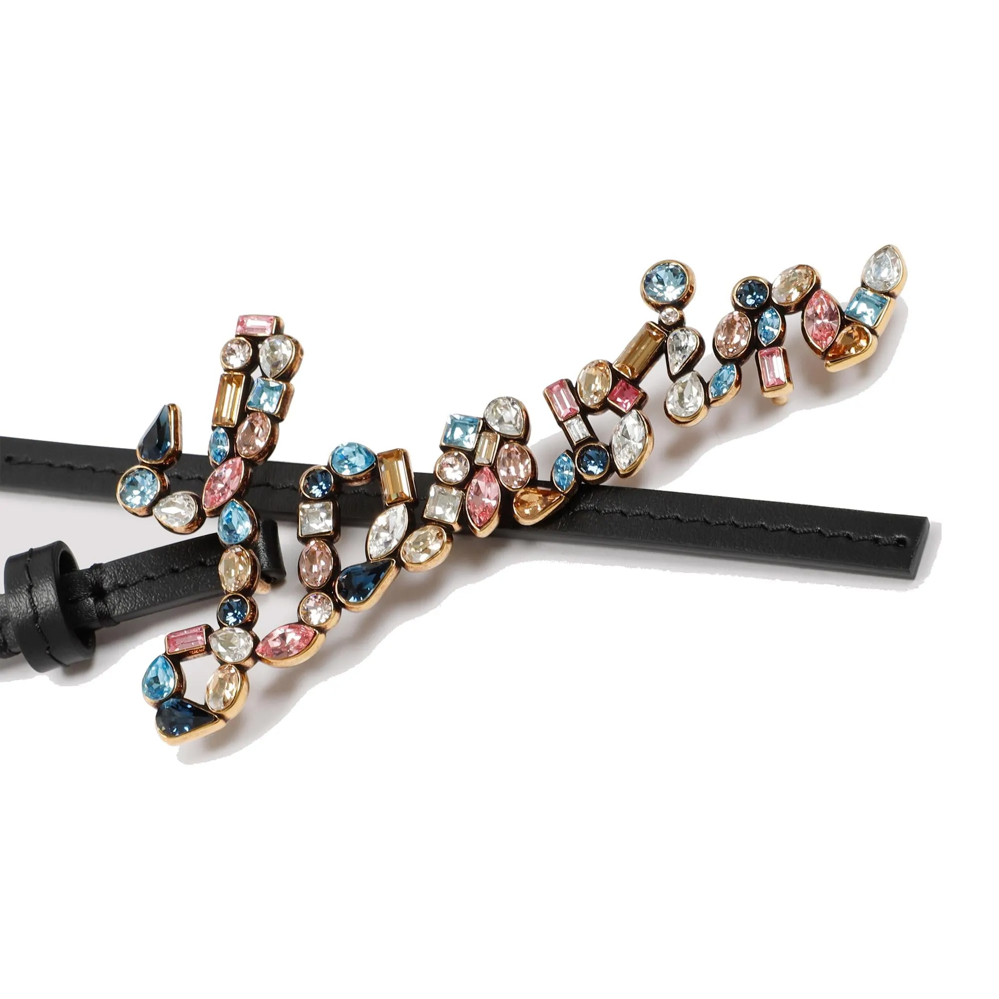 Lanvin Jewelled Logo Detailed Belt