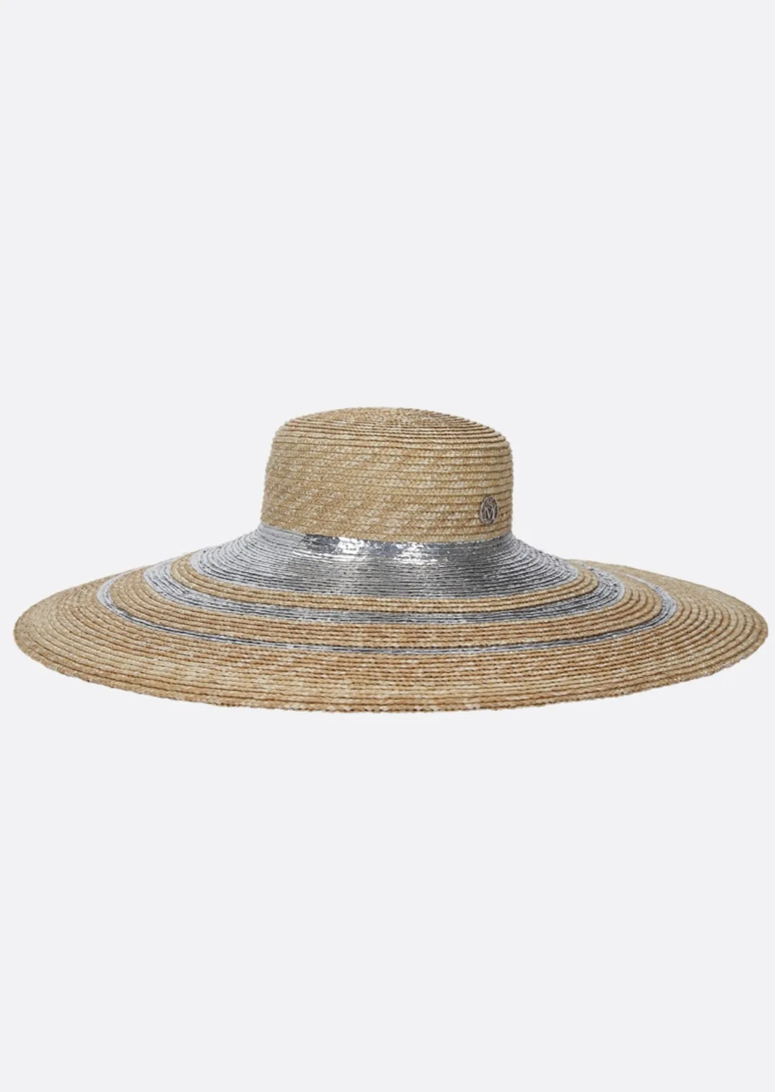 Maison Michel Bianca Logo Plaque Capeline Hat