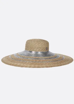 Maison Michel Bianca Logo Plaque Capeline Hat