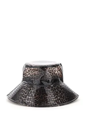 Maison Michel Charlotte Leopard Print Bucket Hat