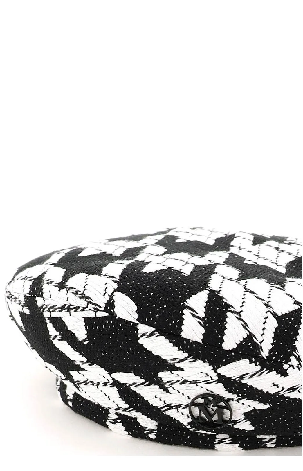 Maison Michel Logo Plaque Beret Hat