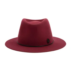Maison Michel Logo Plaque Trilby Hat