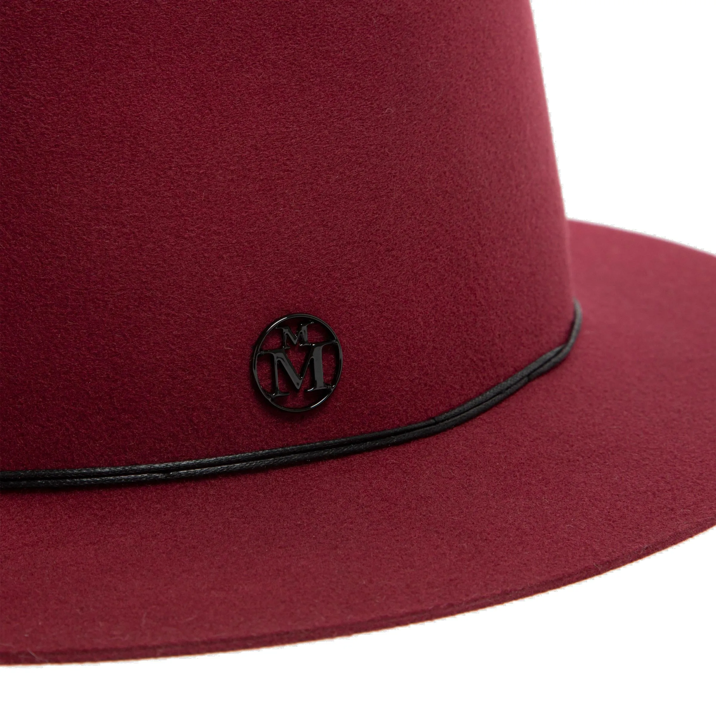 Maison Michel Logo Plaque Trilby Hat
