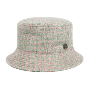 Maison Michel Logo Plaque Tweed Bucket Hat
