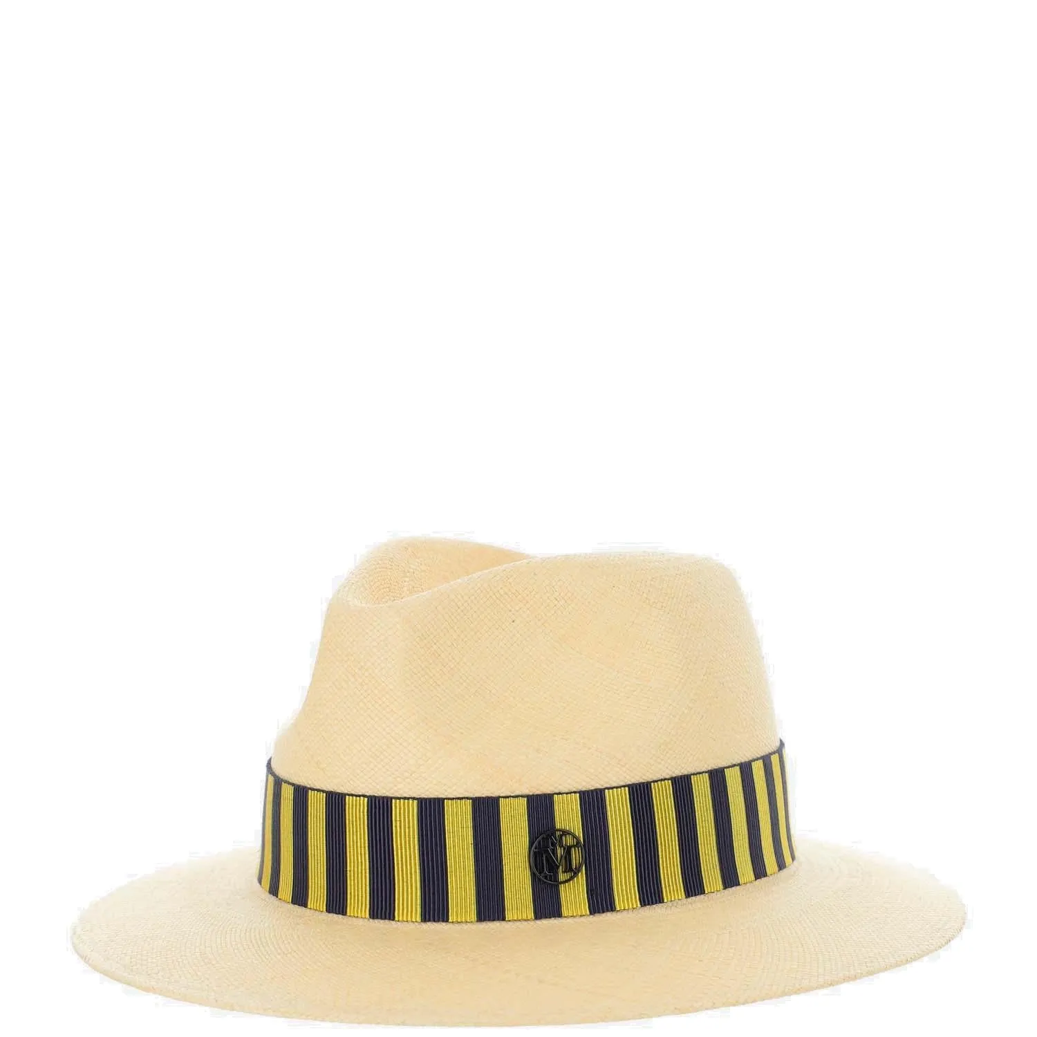Maison Michel Rico Striped Trim Hat