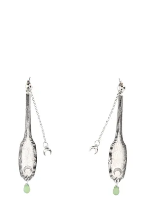 Marine Serre Engraved Detail Drop Earrings