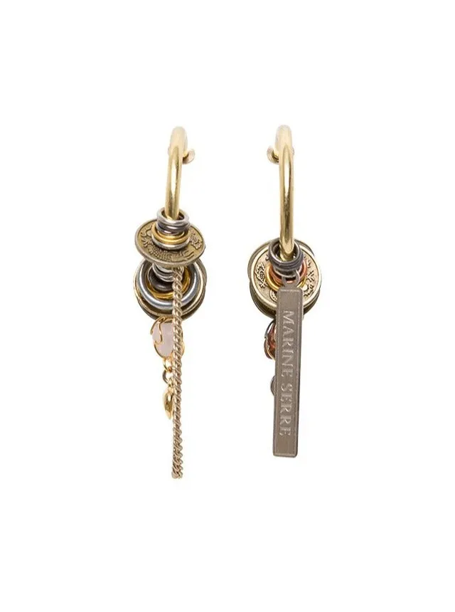 Marine Serre Mad Max Logo Engraved Earrings