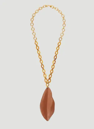 Marni Leaf Pendant Chain Necklace