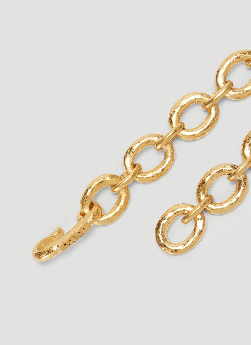 Marni Leaf Pendant Chain Necklace