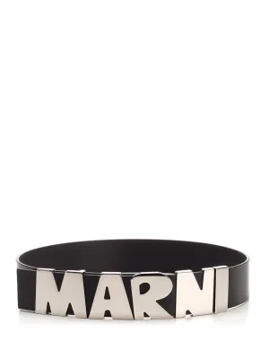 Marni Logo Plaque Buckle Belt