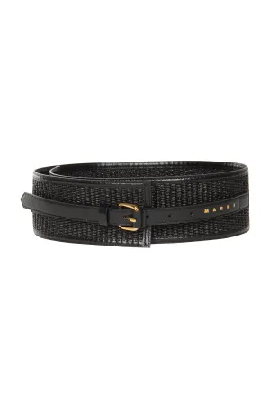 Marni Woven Logo Detailed Belt