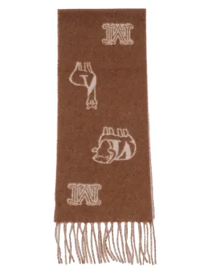 Max Mara Graphic-Pattern Fringed Scarf