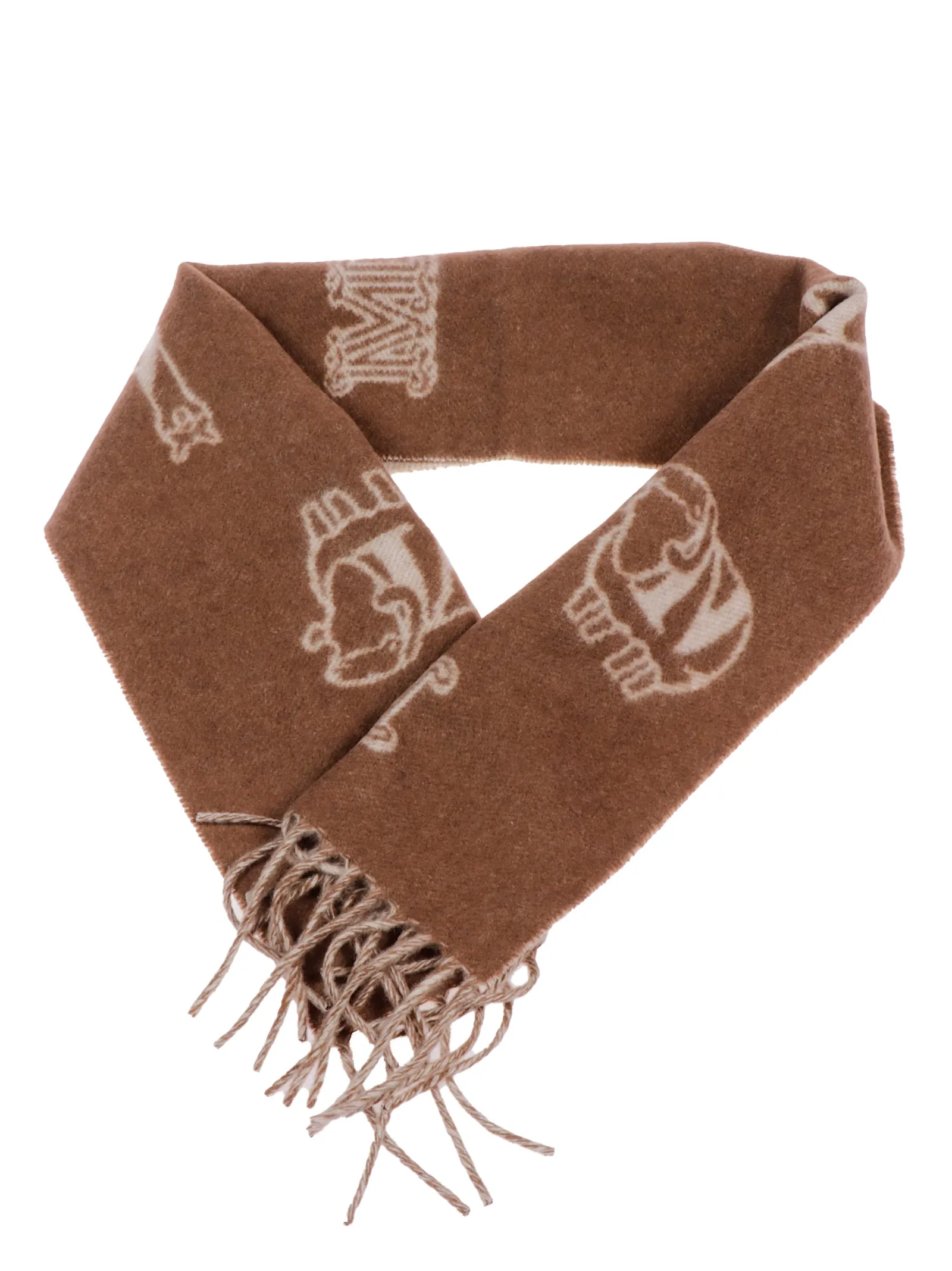 Max Mara Graphic-Pattern Fringed Scarf
