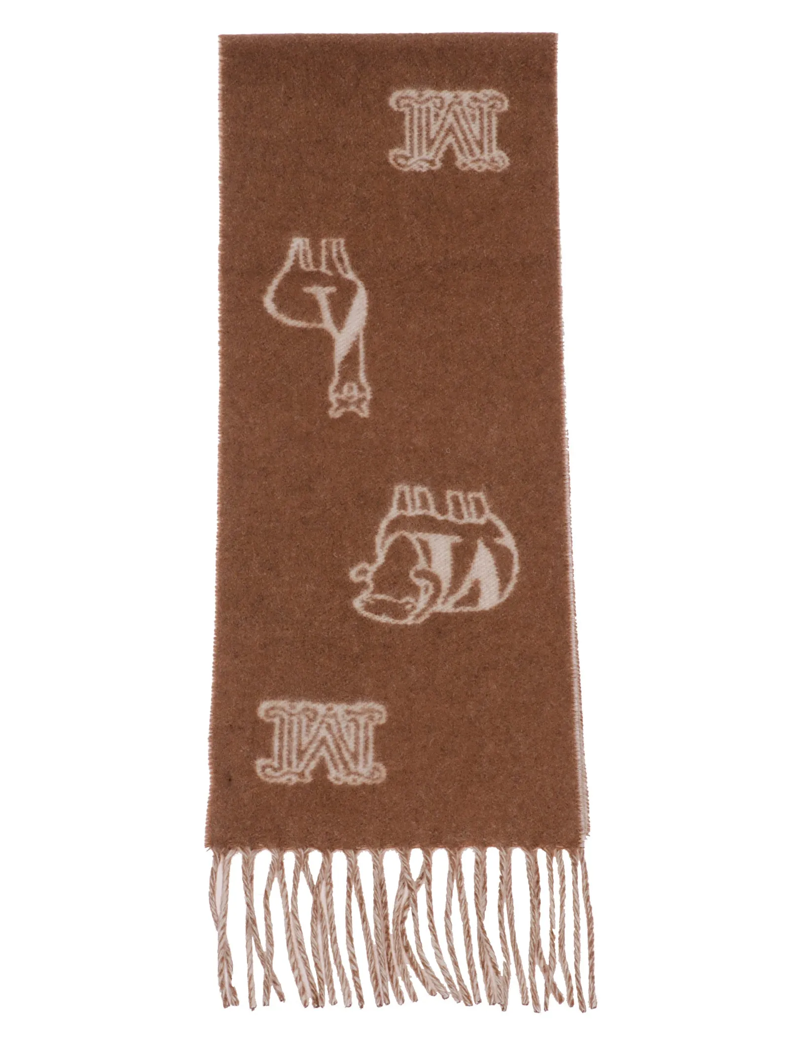 Max Mara Graphic-Pattern Fringed Scarf