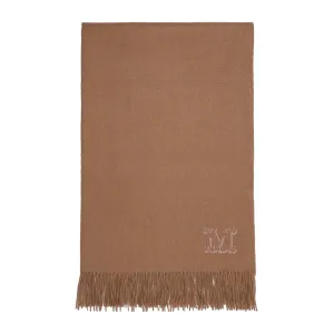 Max Mara Logo Detailed Fringed Edge Scarf