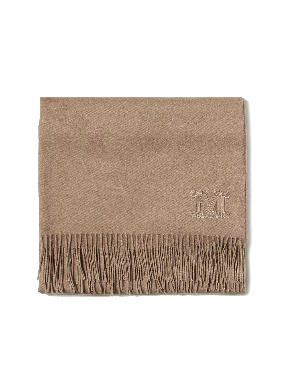 Max Mara Logo Detailed Fringed Scarf