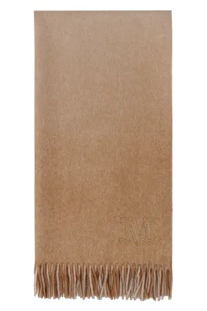 Max Mara Logo Detailed Fringed Scarf
