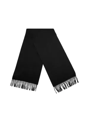 Max Mara Logo Embroidered Fringed Scarf