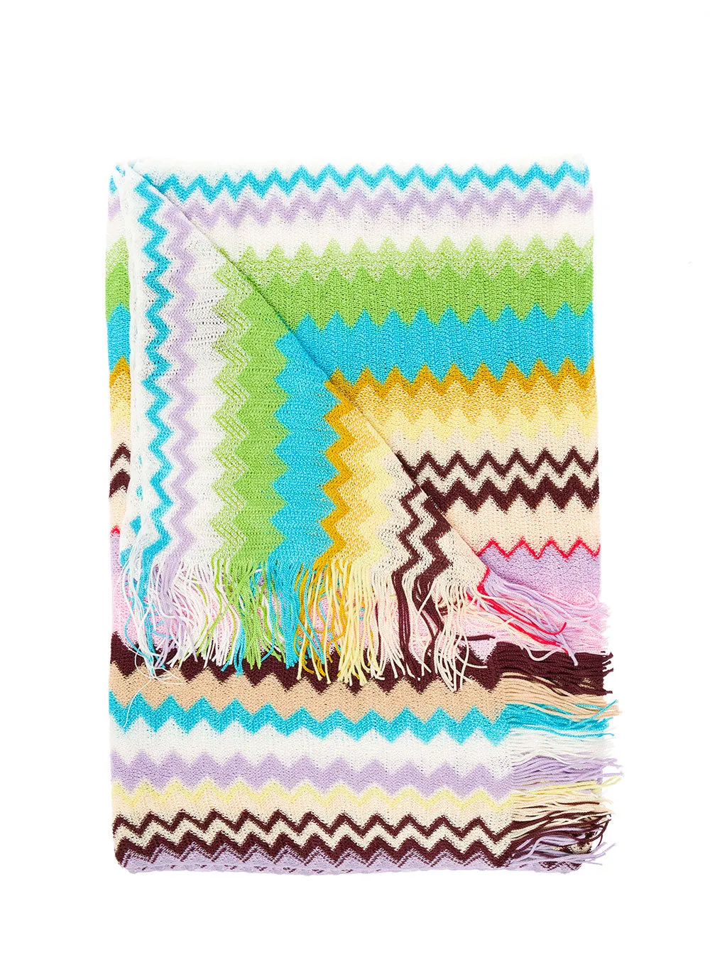 Missoni Colour-Block Fringed Long Scarf