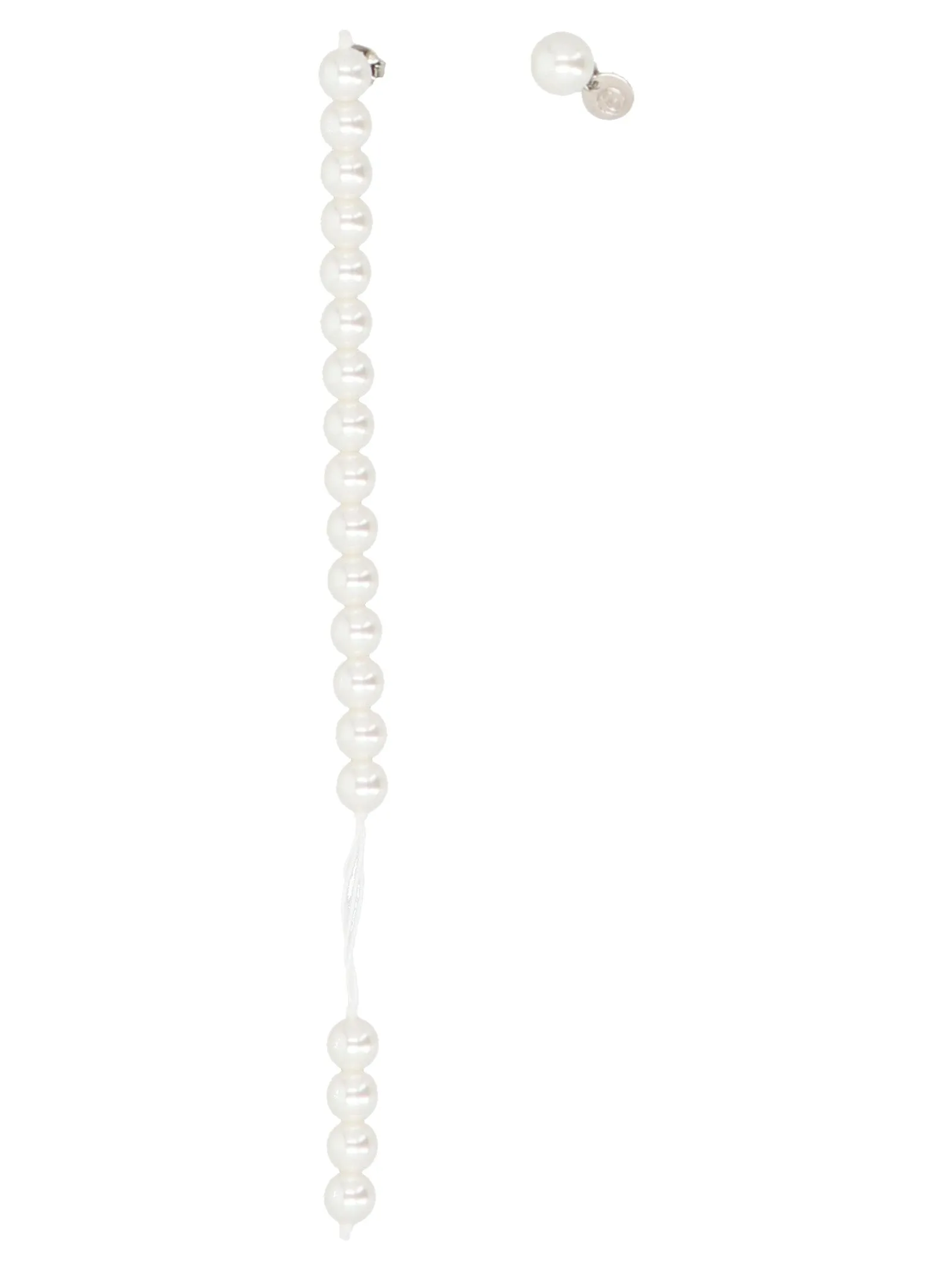 MM6 Maison Margiela Asymmetric Pearl Earrings