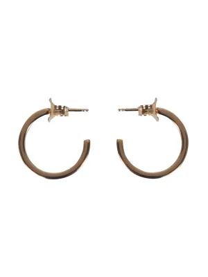 MM6 Maison Margiela Logo Embossed Hoop Earrings