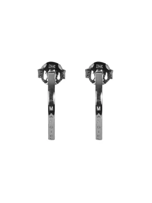MM6 Maison Margiela Logo Embossed Hoop Earrings