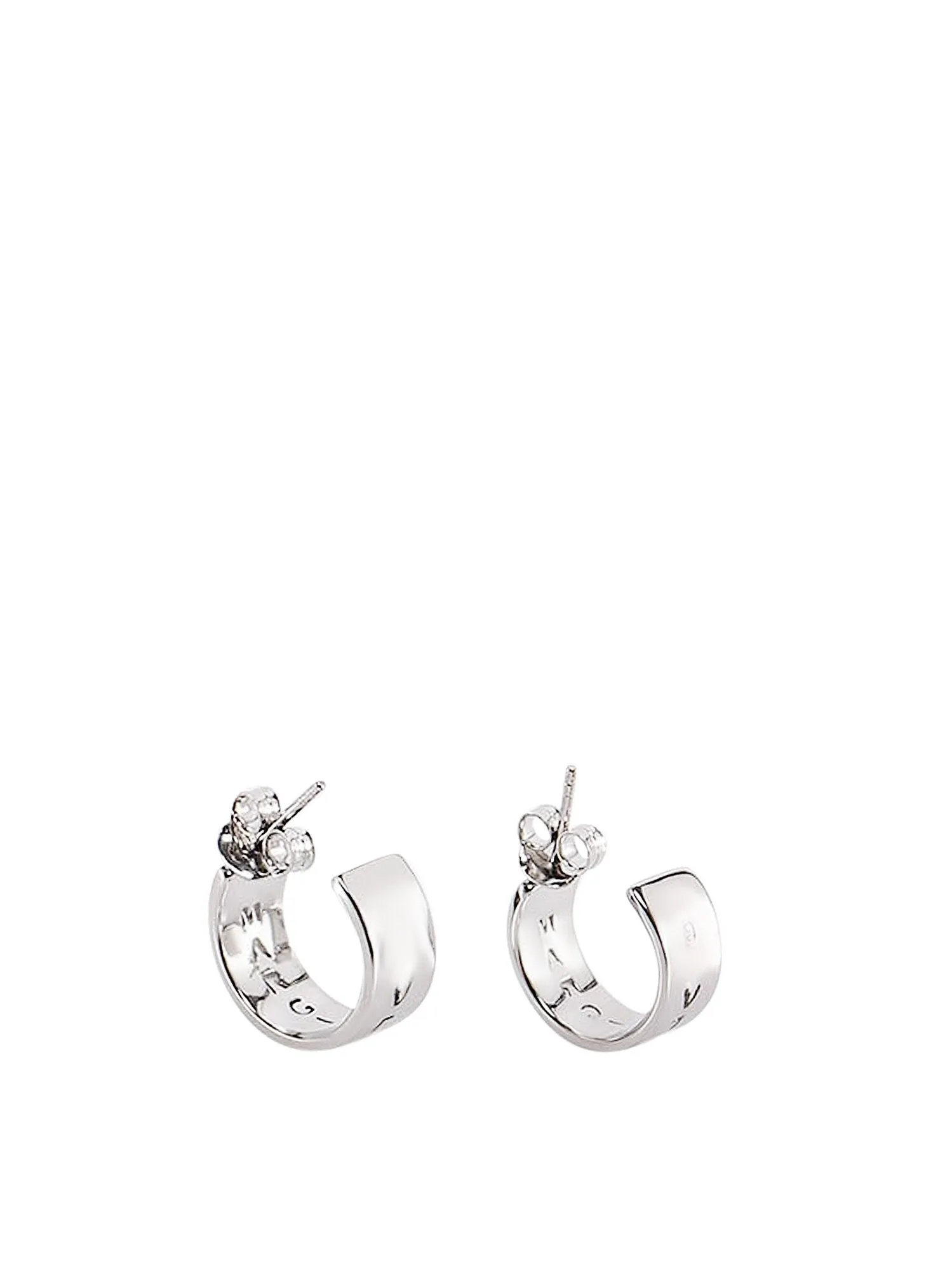 MM6 Maison Margiela Logo Engraved Earrings