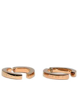 MM6 Maison Margiela Logo Engraved Hoop Earrings