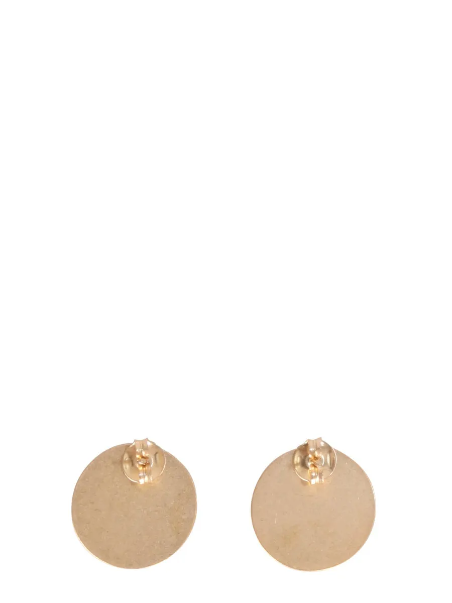 MM6 Maison Margiela Logo Plaque Earrings