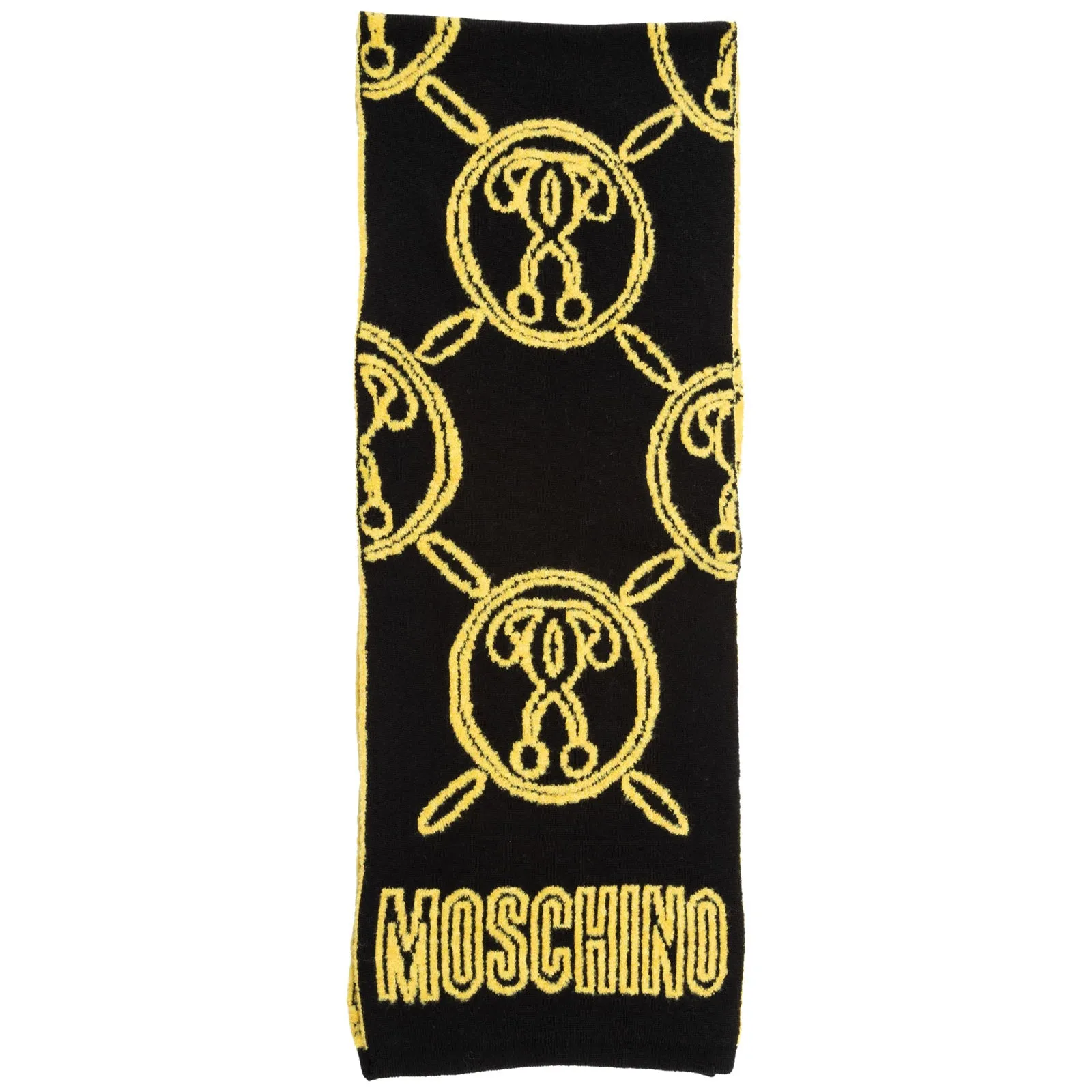 Moschino Double Question Mark Motif Scarf