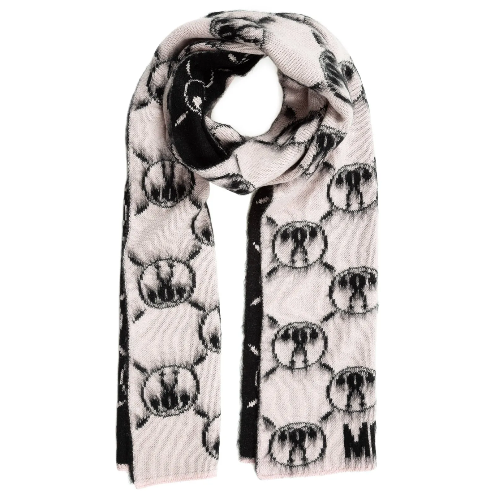 Moschino Double Question Mark Motif Scarf